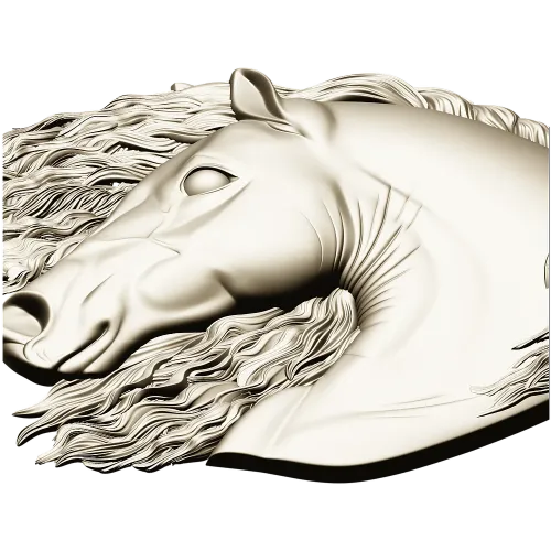 Рельефная 3D модель головы лошади в формате STL для ЧПУ