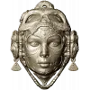 La Dama de Calavera - detailed 3D STL mask for CNC routing