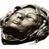 La Dama de Calavera - detailed 3D STL mask for CNC routing