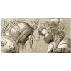 High-Relief Warrior Panel STL - Confrontation Bas-Relief