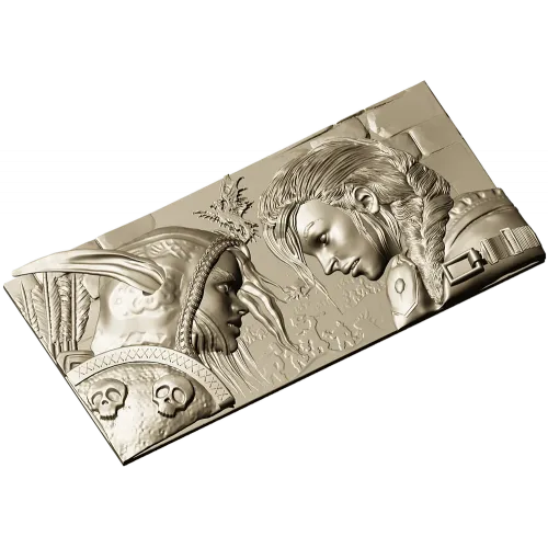 High-Relief Warrior Panel STL - Confrontation Bas-Relief