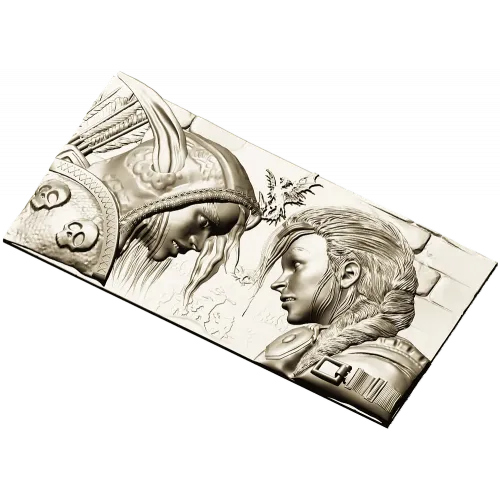 High-Relief Warrior Panel STL - Confrontation Bas-Relief