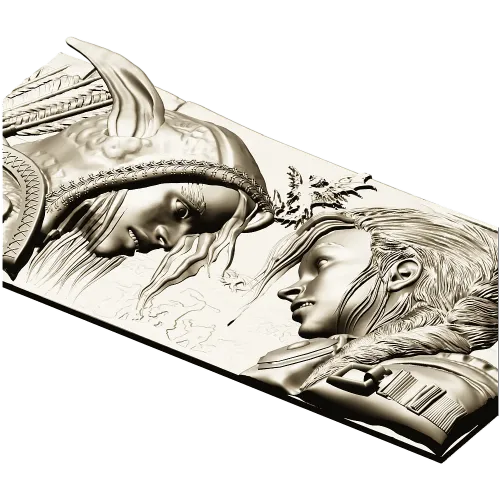 High-Relief Warrior Panel STL - Confrontation Bas-Relief