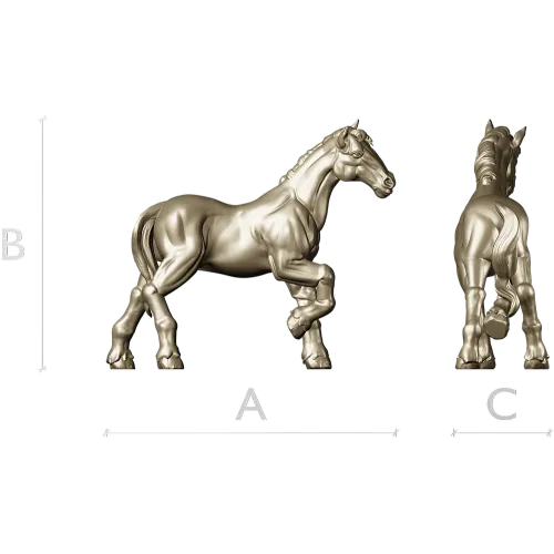 3D модель лошади для ЧПУ - Грациозный жеребец (STL)