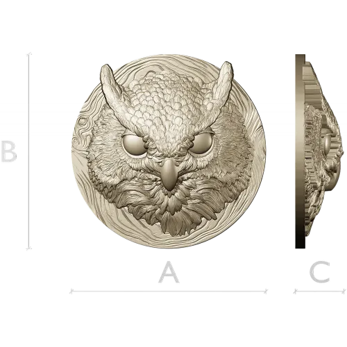 Барельеф "Филин" - 3D модель STL для ЧПУ
