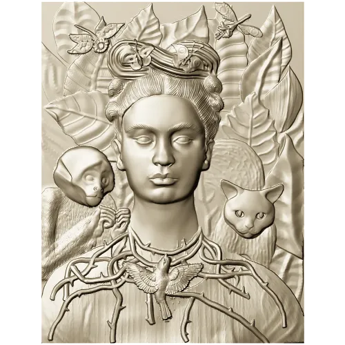 Thorned Muse - Portrait Relief STL for CNC