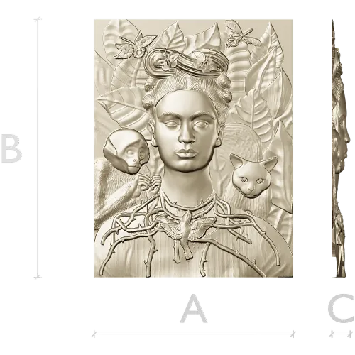 Thorned Muse - Portrait Relief STL for CNC