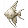 Angelfish bas-relief STL model for CNC milling