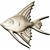 Angelfish bas-relief STL model for CNC milling