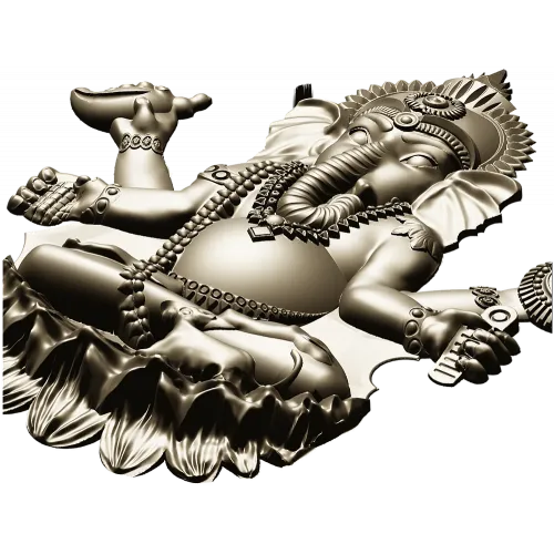 Ганеша на лотосе - 3D модель STL для ЧПУ
