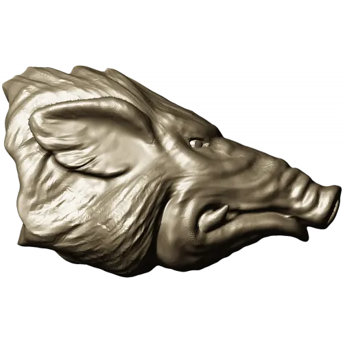 Голова кабана - высокодетализированная 3D модель STL для ЧПУ
