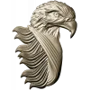 Eagle Head High-Relief STL for CNC
