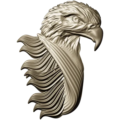 Eagle Head High-Relief STL for CNC