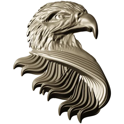 Eagle Head High-Relief STL for CNC