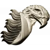 Eagle Head High-Relief STL for CNC