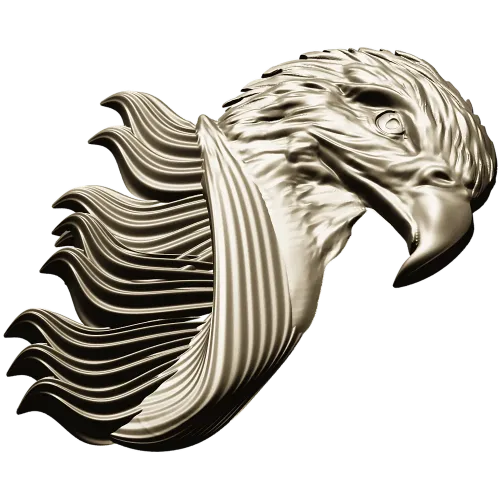 Eagle Head High-Relief STL for CNC