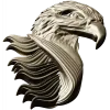 Eagle Head High-Relief STL for CNC