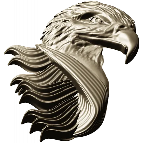 Eagle Head High-Relief STL for CNC