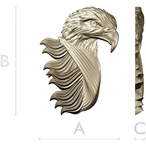 Eagle Head High-Relief STL for CNC