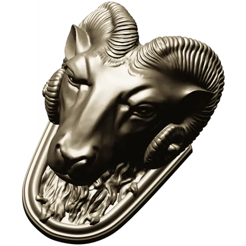 Голова барана - 3D модель в формате STL для ЧПУ