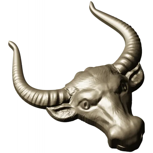 Buffalo Head STL 3D Model for CNC Milling
