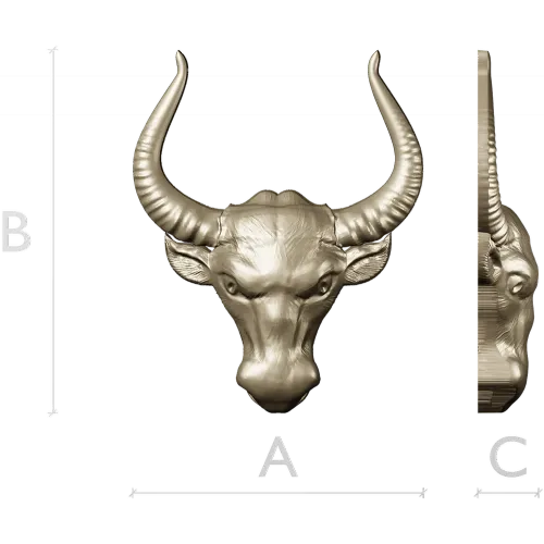 Buffalo Head STL 3D Model for CNC Milling