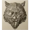 Fenrir Snarl - high-relief wolf head STL for CNC