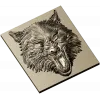 Fenrir Snarl - high-relief wolf head STL for CNC