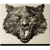 Fenrir Snarl - high-relief wolf head STL for CNC