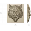 Fenrir Snarl - high-relief wolf head STL for CNC
