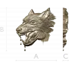 Wolf Head Relief STL for CNC - Detailed 3D Model for Milling
