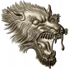 Fenrir's Roar - Wolf Head STL 3D Model for CNC