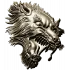 Fenrir's Roar - Wolf Head STL 3D Model for CNC