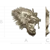 Fenrir's Roar - Wolf Head STL 3D Model for CNC