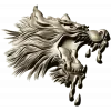 Molten Wolf Head - high-relief STL 3D model for CNC