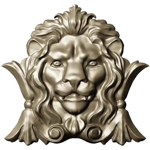 Lion Crest Relief - STL 3D Model for CNC Router