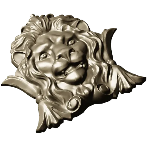 Lion Crest Relief - STL 3D Model for CNC Router