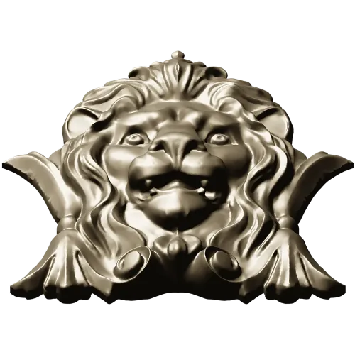 Lion Crest Relief - STL 3D Model for CNC Router