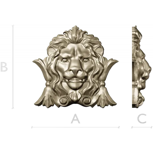 Lion Crest Relief - STL 3D Model for CNC Router