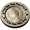 Lion Head Medallion STL 3D Model for CNC