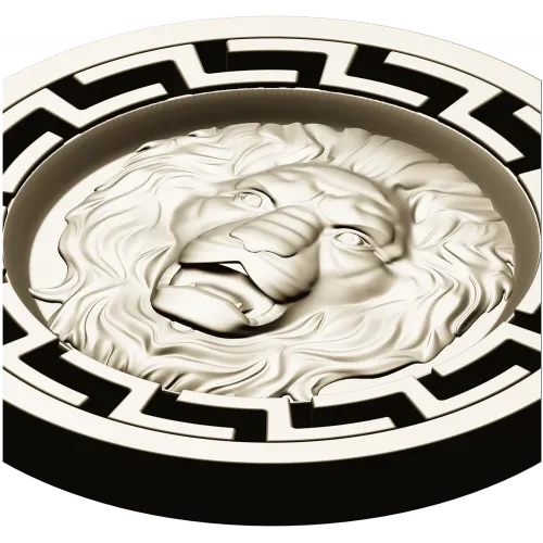 Lion Head Medallion STL 3D Model for CNC