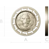 Lion Head Medallion STL 3D Model for CNC