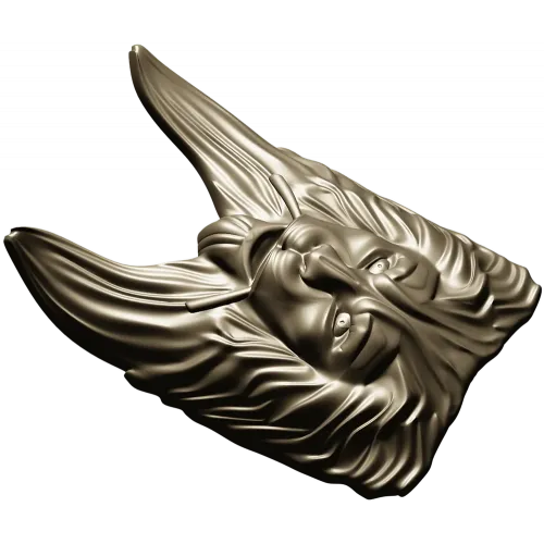 3D модель львиной головы (STL) для ЧПУ - барельеф для резьбы