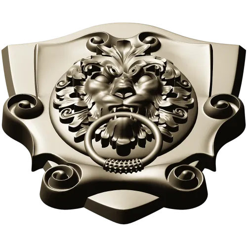 3D модель STL львиная маска на щите для ЧПУ