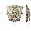 3D модель STL львиная маска на щите для ЧПУ