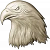 Regal Eagle Head - high-relief STL for CNC milling