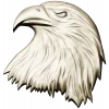 Regal Eagle Head - high-relief STL for CNC milling