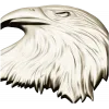 Regal Eagle Head - high-relief STL for CNC milling