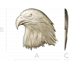 Regal Eagle Head - high-relief STL for CNC milling
