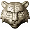 Tiger head relief STL for CNC milling - high-detail 3D model